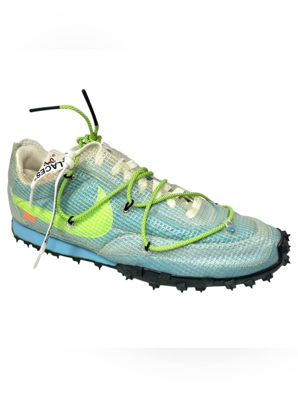 Nike Off-White x Waffle Racer Vivid Sky Women's Size 11 12 New